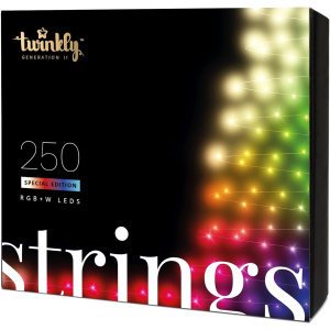 Світлодіодна Smart LED гірлянда Twinkly Strings RGBW 250, BT+WiFi, Gen II, IP44, безбарвний кабель (TWS250SPP-TEU) рейтинг