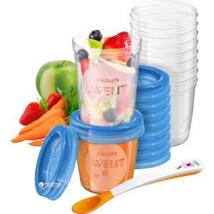 Контейнери Philips AVENT для зберігання продуктів 10 х 240 мл + 10 x 180 мл (SCF721/20) краща модель в Вінниці