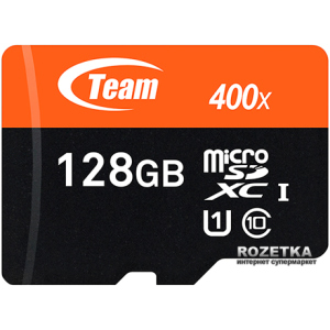 Team MicroSDXC 128GB Class 10 UHS-I + SD adapter ТОП в Виннице