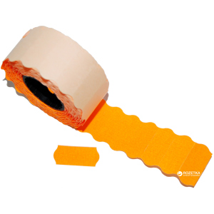 Этикет-лента Aurika 26х12 мм 1000 этикеток фигурная 25 шт Orange (2612O)