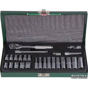 Набір ключів та насадок торцевих Hans Tools 1/4" 4-13 мм 26 предметів (2626М) ТОП в Вінниці