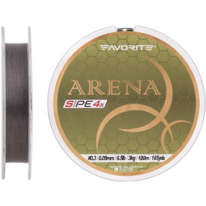 хорошая модель Шнур Favorite Arena PE 4x 100 м # 0.3/0.09 мм 3 кг Серебристый (16931094)