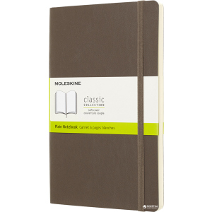 хороша модель Нотатник Moleskine Classic 13 х 21 см 192 сторінок без линівки, м'яка обкладинка Коричневий (8058341715536)