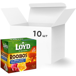 купити Упаковка чаю Loyd Rooibos Малина, журавлина та мед Манука 10 пачок по 20 пакетиків (5900396026583)