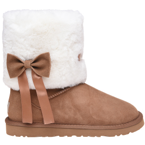 Уггі UGG Classic Short Fur Bow 117015 38 Chestnut краща модель в Вінниці