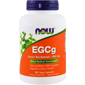 Натуральна добавка Now Foods EGCG Green Tea Extract 400 мг 180 гелевих капсул (733739047571) в Вінниці