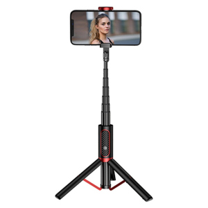 Селфи палка со штативом и Bluetooth кнопокй JOYROOM Phantom Series Tripod AB202. Black ТОП в Виннице