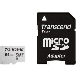 Transcend 300S microSDXC 64GB UHS-I U1 + SD-Adapter (TS64GUSD300S-A) в Виннице