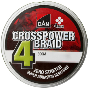 Шнур DAM Crosspower 4-Braid 300 м 0.10 мм 4.5 кг Зелений (65841) ТОП в Вінниці