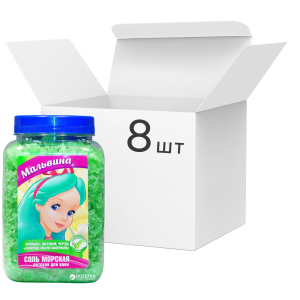 Упаковка морской соли для ванн Bioton Cosmetics Мальвина 750 г х 8 шт (4820026152936) в Виннице