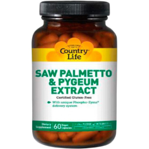 Натуральная добавка Country Life Saw Palmetto Pygeum Extract (Экстракт сереноа и коры африканской сливы) 60 капсул (015794092858) лучшая модель в Виннице