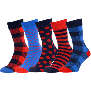 Носки The Pair of Socks 5P-111-PLD/BX 35-37 (5 пар) Синие с красным (4820234203307) в Виннице