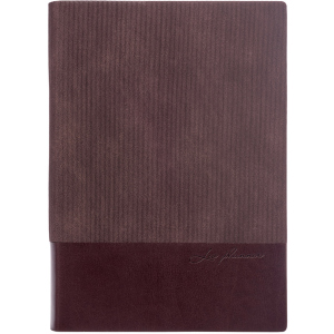 Щоденник недатований Leo Planner Velvet A5 PU 352 сторінки Коричневий (252033) в Вінниці