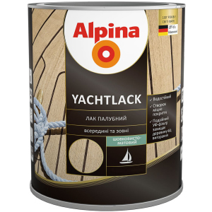 Лак палубный Alpina Yachtlack шелковисто-матовый 0.75 л Прозрачный (948103986) в Виннице