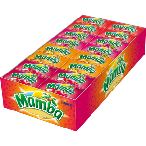 Упаковка жувальних цукерок Mamba Асорті 48 шт х 26.5 г (4014400110944_4014400110869) краща модель в Вінниці