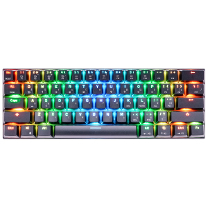 купити Клавіатура бездротова, провідна Motospeed СK62, RGB, BT, USB Black ENG, UKR, RUS Outemu Blue (mtck62bmb)