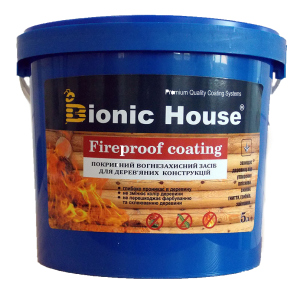 Вогнезахисна фарба для дерева Bionic House "Fireproof coating" 5кг краща модель в Вінниці