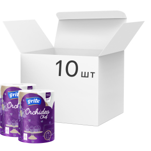 Упаковка бумажных полотенец Grite Orchidea Gold Chef 3 слоя 230 листов 10 шт по 1 рулону (4770023348392)