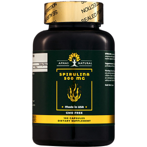 Натуральна добавка Apnas Natural SPIRULINA 500 мг 100 капсул (603051082232)