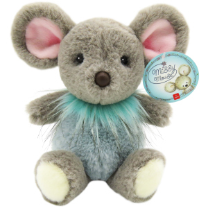 М'яка іграшка Aurora Мишка дівчинка Сіро-блакитна 30 см (190058A) (092943005808) ТОП в Вінниці