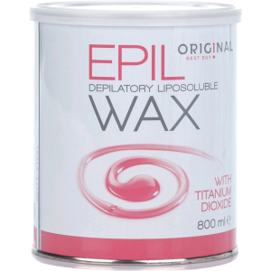 Віск для депіляції Original Best Buy Epil Wax жиророзчинний з титан-діоксидом для сухої та чутливої ​​шкіри 800 мл (5412058185892) надійний