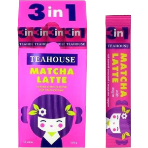 Матча латте Teahouse з цукром 3 в 1 у стиках 10 шт x 15 г (4820209840971) краща модель в Вінниці