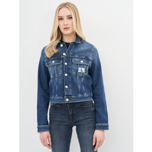 Джинсовая куртка Calvin Klein Jeans Cropped 90'S Denim Jacket J20J215381-1BJ XL Denim Dark (8719853611210) лучшая модель в Виннице
