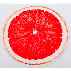 Пляжний рушник MirSon №5056 Summer Time Grapefruit 150x150 см краща модель в Вінниці