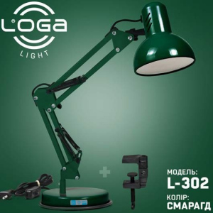 Лампа настольная Пантограф LOGA light L-302 (Изумруд) Е27