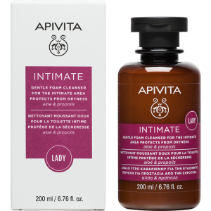 Ніжна пінка для інтимної гігієни Apivita Intimate Захист від сухості 200 мл (5201279071080) ТОП в Вінниці