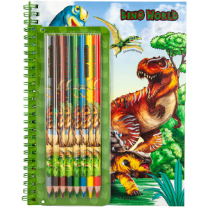 купить Альбом для раскрашивания с цветными карандашами Depesche Dino World (46852) (4010070449278)