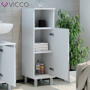 Шафа для ванної Vicco Fynn, 30x95, білий глянець в Вінниці