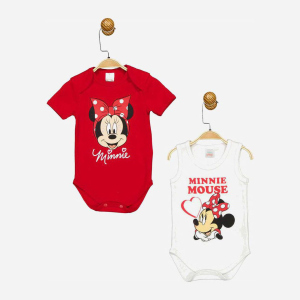 Боді Disney Minni Mouse MN17359 56-62 см 2 шт Біло-червоне (8691109875747) надійний