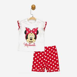 купити Костюм (майка + шорти) Disney Minni Mouse MN17355 68-74 см Біло-червоний (8691109875105)