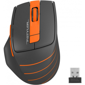 хорошая модель Безпровідна безшумна миша A4Tech FG30S Silent Black/Orange