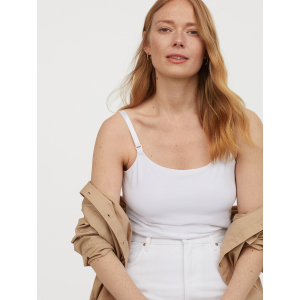 Майка для мам, що годують H&amp;M Mama Conscious 0534164-9 XL Біла (2000001787199) ТОП в Вінниці