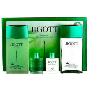 Набор Мужской Зеленый Чай для ухода за лицом Jigott Well-being Green Tea Homme Skin Care 2SET (8809541281273)