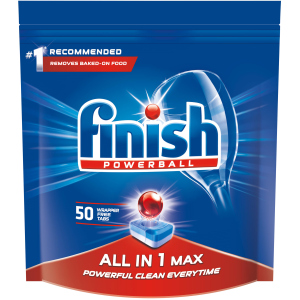 Таблетки для посудомийних машин FINISH All in 1 Max 50 шт (5900627062359/5997321733524) в Вінниці