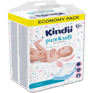 Одноразові пелюшки для дітей Kindii Pure & Soft 60х40 30 шт (5900095032304) ТОП в Вінниці