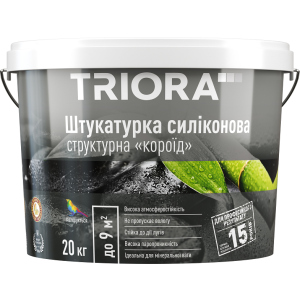 Штукатурка силиконовая TRIORA "короед" 1-1.5 мм 20 кг (4823048022393) лучшая модель в Виннице