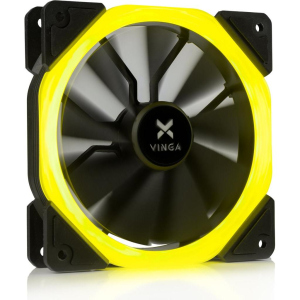 Кулер для корпуса Vinga LED fan-01 yellow ТОП в Виннице