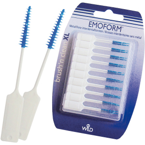 Безметалловые межзубные щетки Dr. Wild Emoform Brush'n clean XL с фторидом натрия 20 шт (7611841139809) (11.4506) лучшая модель в Виннице