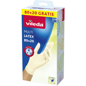 Перчатки Vileda Glove Multi размер S/M 80+20 шт (4023103197978)