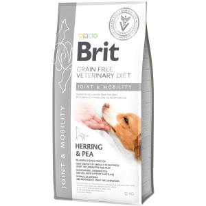 Сухой корм для взрослых собак Brit VetDiets для суставов с селедкой лососем горохом и гречихой 12 кг (8595602528240)