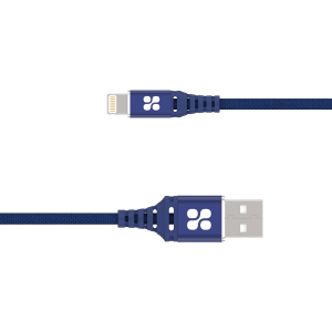 Кабель Promate NerveLink-i USB/Lightning MFI 2.4A 1.2 m Blue (nervelink-i.blue) ТОП в Вінниці