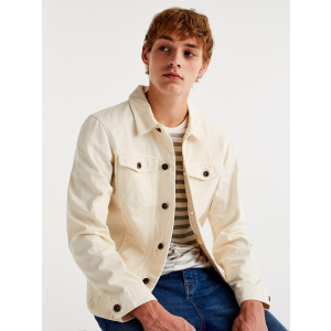 Джинсовая куртка Pull & Bear 5714/542/251-ABAK L Молочная (05714542251046) ТОП в Виннице