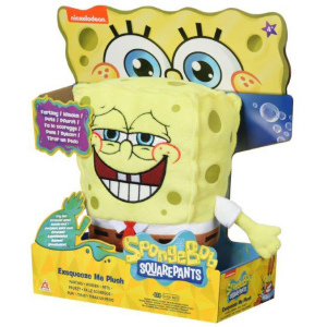 Мягкая игрушка SpongeBob Exsqueeze Me Plush SpongeBob Fart со звуком (EU690902)