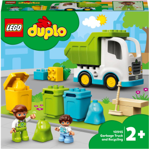 Конструктор LEGO DUPLO Мусоровоз и контейнеры для раздельного сбора мусора 19 деталей (10945) в Виннице