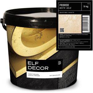 Декоративна штукатурка Elf Decor Feerie 0.5 - 1 мм 5 кг White Gold (mba5FEE_W-G) ТОП в Вінниці