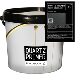 Кварцевая грунтовка Elf Decor QUARTZ PRIMER Nero 3 л Темно-графитовая (mbaQPnero_3) в Виннице